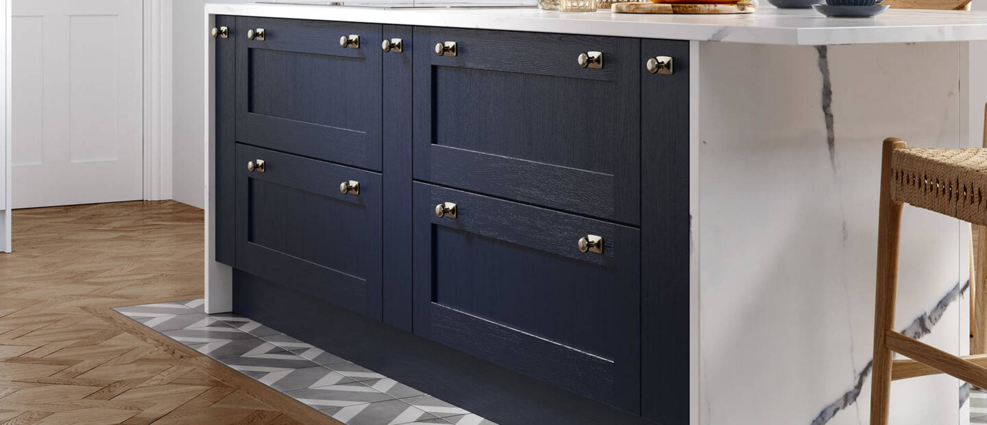Pws Inkwell Blue & Inkwell Shaker Kitchens | Inkwell Kitchen Cabinets